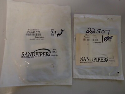 SANDPIPER 360.041.379 GASKET, VALVE BODY ''NEW'' LOT OF TWO GASKETS