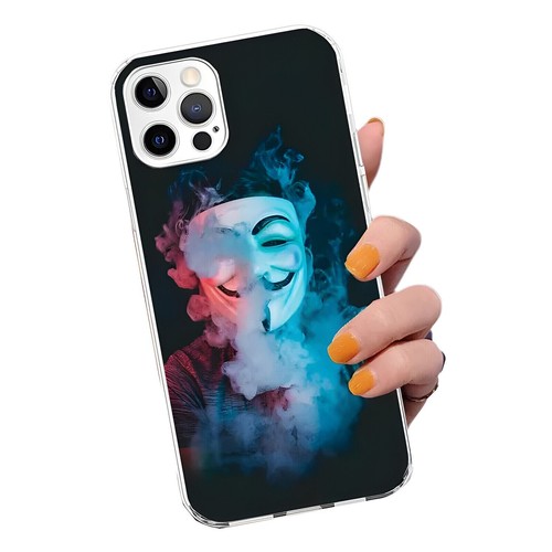 Custodia Anonymous V per Vendetta Mask Guy Hacker iPhone 15 14 13 12 Pro Max - Foto 8 di 19