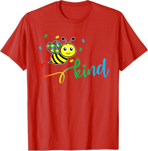 Bee Kind Autism Awareness Month Gift T-Shirt Hoodie - Picture 13 of 18