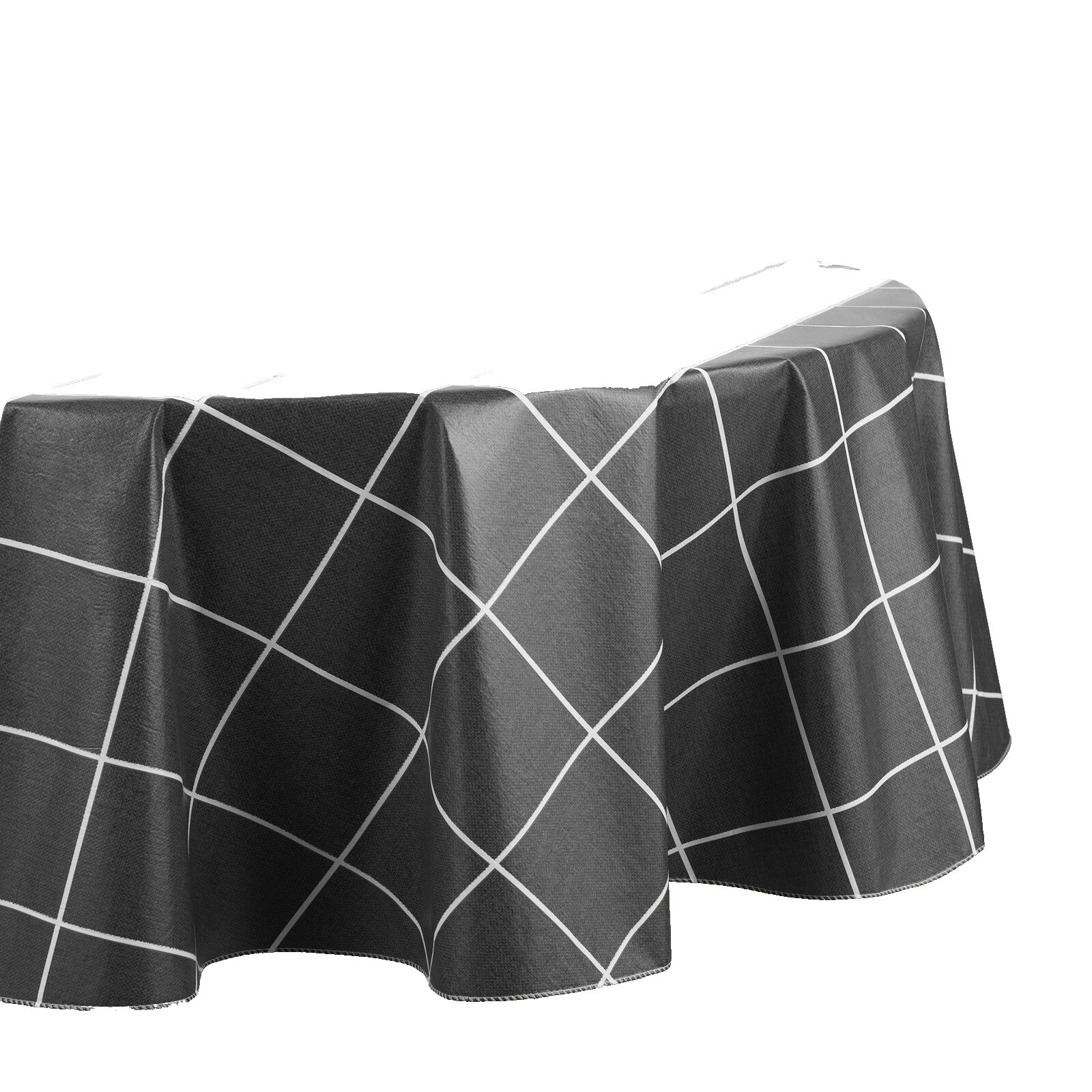 Checked Oval Tablecloths