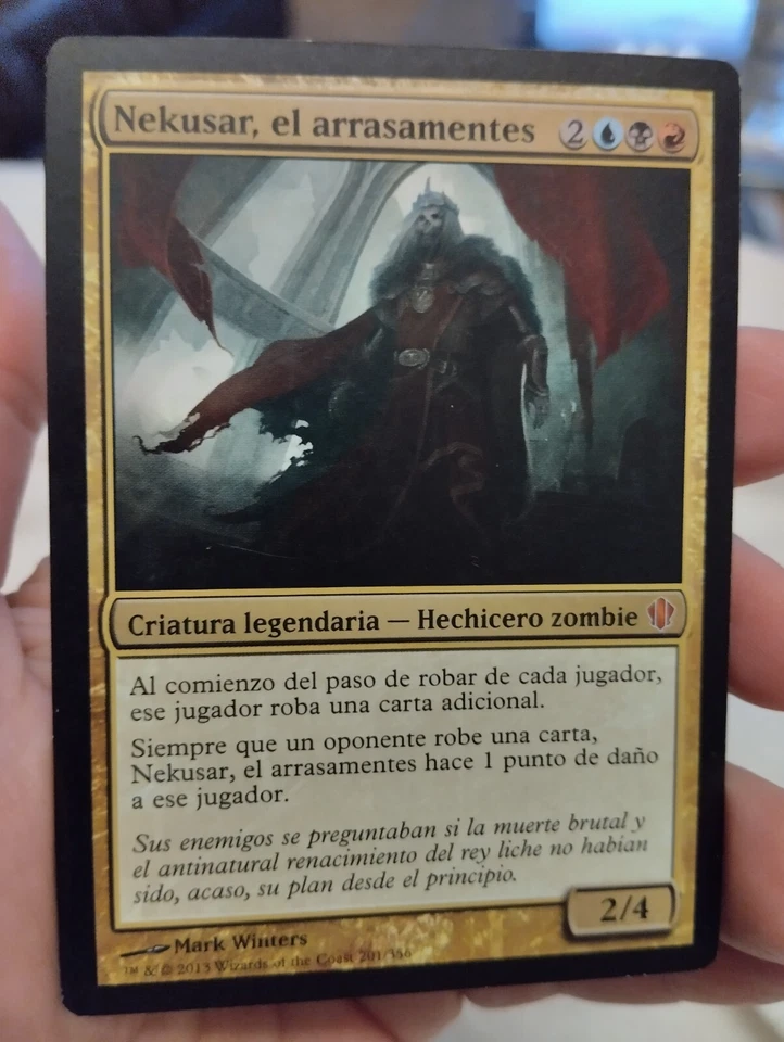 MTG NEKUSAR, THE MINDRAZER SPANISH Language Commander 2013 MYTHIC WOTC - Image 2 of 4