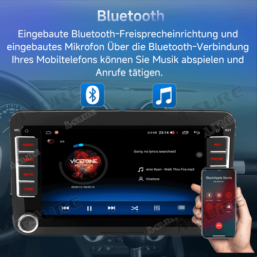 Android 14 Autoradio Carplay GPS Navi Kam Für VW GOLF 5 6 Touran Tiguan Polo EOS - Bild 9 von 14