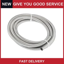 Universal 10ft AN4 1/4" Braided Stainless CPE Oil Fuel Gas Line Hose Pack of 1