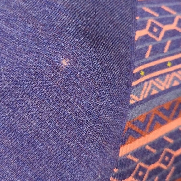 Smartwool Sweater Womens XL Purple Merino Wool Ethno Graphic Striped Outdoor NWT - Image 4 of 4