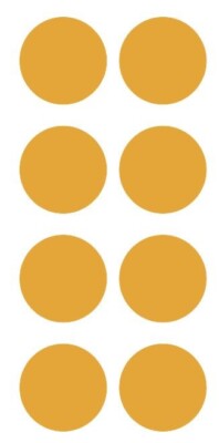 2'' Golden Yellow Round Label Dots Stickers Color Coding Inventory 2 Inch Dot