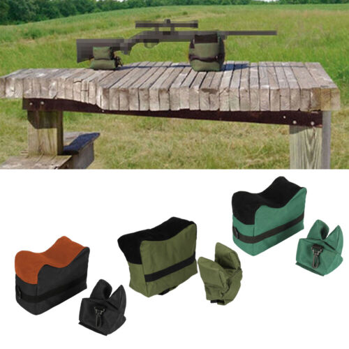 Hunting Shooting Range Sand Bag Set Rifle Gun Bench Rest Stand Front Rear Sports - Afbeelding 1 van 14