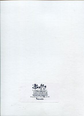 Buffy TVS Memories 'Verstärkungen' ungeschnittenes Mini-Pressesheet Ltd/299