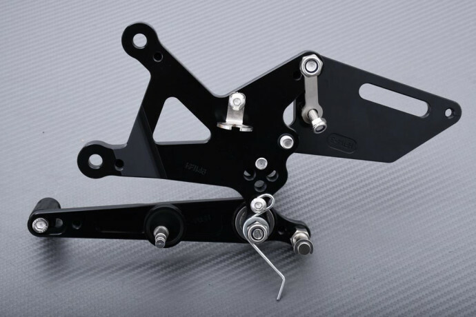 Commandes reculées Kawasaki H2 bleu repose pied réglable moto AVDB ZXT0 - 4