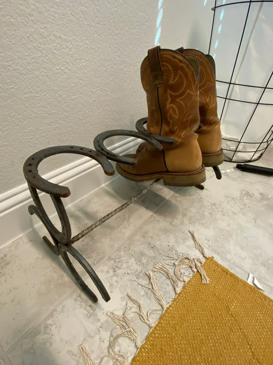Boot rack 2025 made from horseshoes