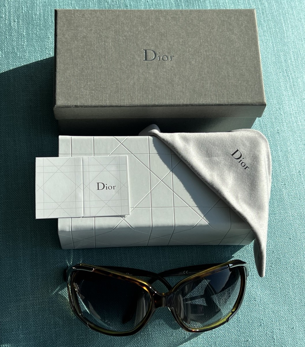 New- Christian Dior Copacabana 791JJ Oversized Havana Frame - Grey