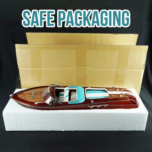 1:16 Riva Aquarama Boat Wooden Ship Handmade Model Boat Decor 21" - Picture 6 of 25