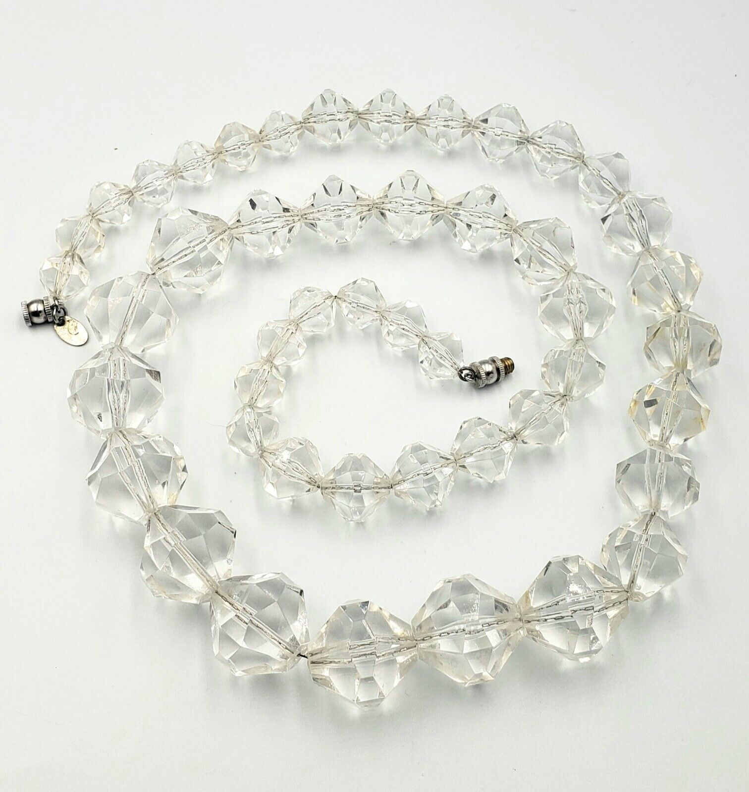 Vintage Les Bernard Faceted Chunky Graduated Luci… - image 3