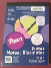 ONE - ASSORTED COLORs  100 Sheets Paper NOTE PAD 4X6" - Pacon USA NEW