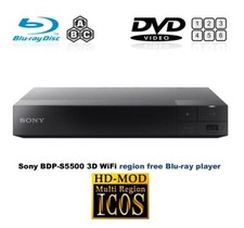 Sony BDP-S5500 3D WiFi Blu-Ray MULTI REGION ABC DVD 1-6 Player WARRANTY