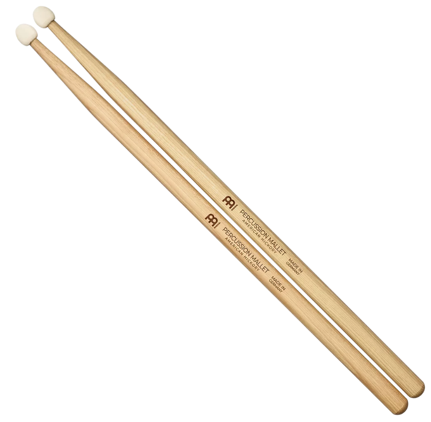 Meinl Stick & Brush Percussion Malle - Round Felt Tip - Light hickory, Pair (S..