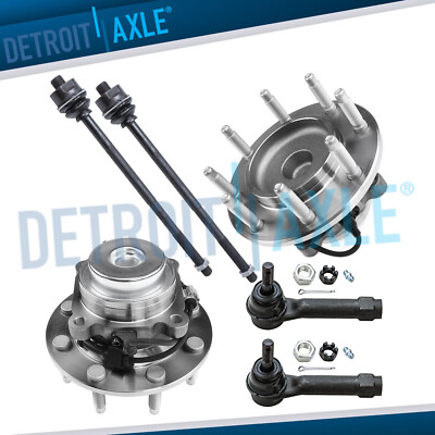 RWD Front Wheel Bearing Hubs Outer Inner Tie Rod Ends for Silverado Sierra 2500