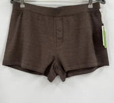PJ SALVAGE Womens Cocoa Brown Scalloped Hemline Lounge Pajama Shorts XL