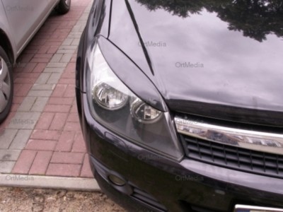 SCHEINWERFERBLENDEN für OPEL ASTRA 3 H 2004-10 -Böser Blick- ABS Preiswert-Tunen