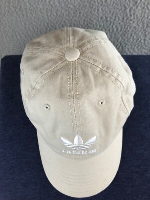 Adidas Hat One Size Fits Women Light Tan Adjustable Embroirdered