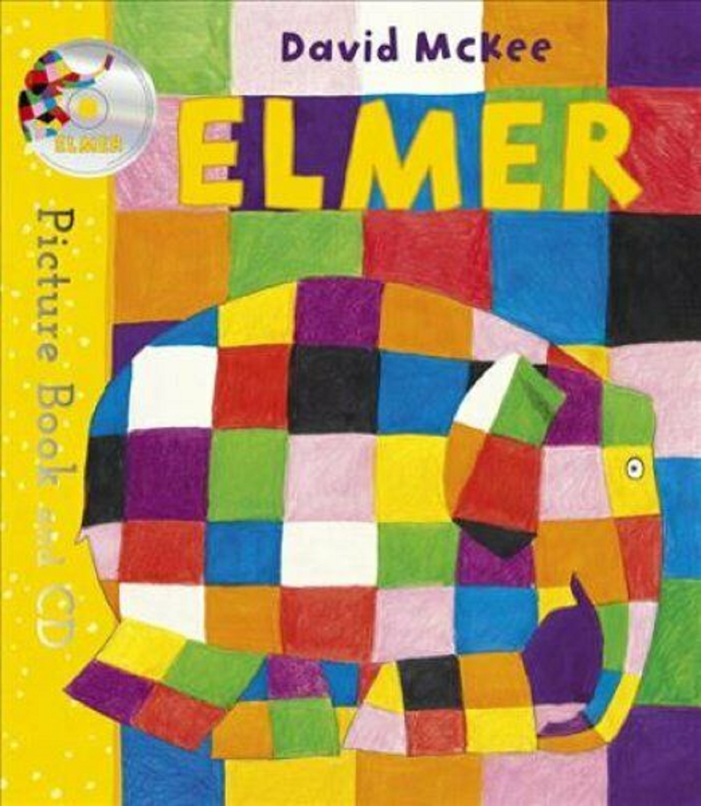 Elmer The Elephant David McKee Paperback Story Book & CD Brand New