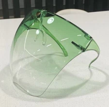 Face Shield Face Mask Transparent Glasses ASTRO Visor Anti-Fog Green Tint