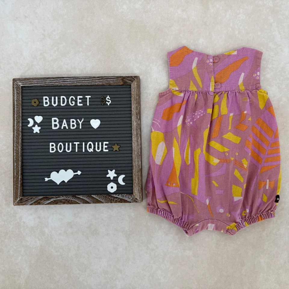 Детский комбинезон TEA Collection фиолетовый сафари размер 3-6 месяцев - Изображение 3 из 3