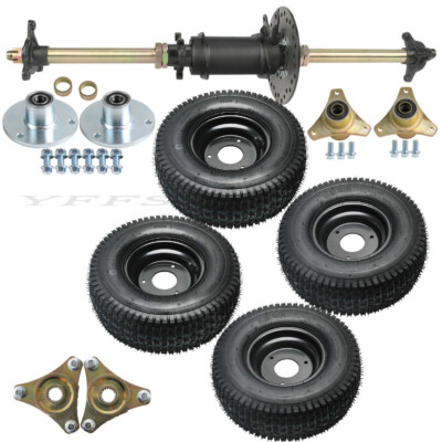 13x5.00-6 Go Kart Tires Rim Rear Shaft/Differential Axle Kits Hub for Drift Quad
