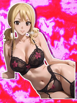 Anime Waifu Fairy Tail Lucy Heartfilia Vinyl Sticker 6''