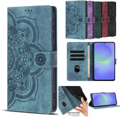 Flip Flower Datura Wallet Phone Case For Samsung A56 A36 A25 A26 A16 A55 A15 A34