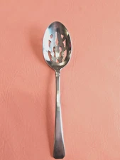 GORHAM TRISTAN 18/8 STAINLESS Slotted Servi ng Spoon JAPAN DESIGN STUDIO HEAVYWT