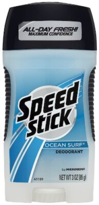 3 Pack Speed Stick Deodorant Clear Solid Ocean Surf 3Oz Each
