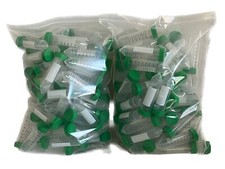 (Lot of 150) Lab 50mL Plastic Graduated Conical Centrifuge Tubes w/ Screw Caps