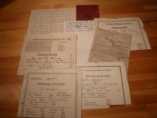Dachbodenfund,Lehrvertrag,Abgangszeugnis,Steuerkarte, 1927 - 1946