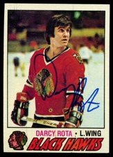 Darcy Rota #117 signed autograph auto 1977-78 Topps Hockey Trading Card
