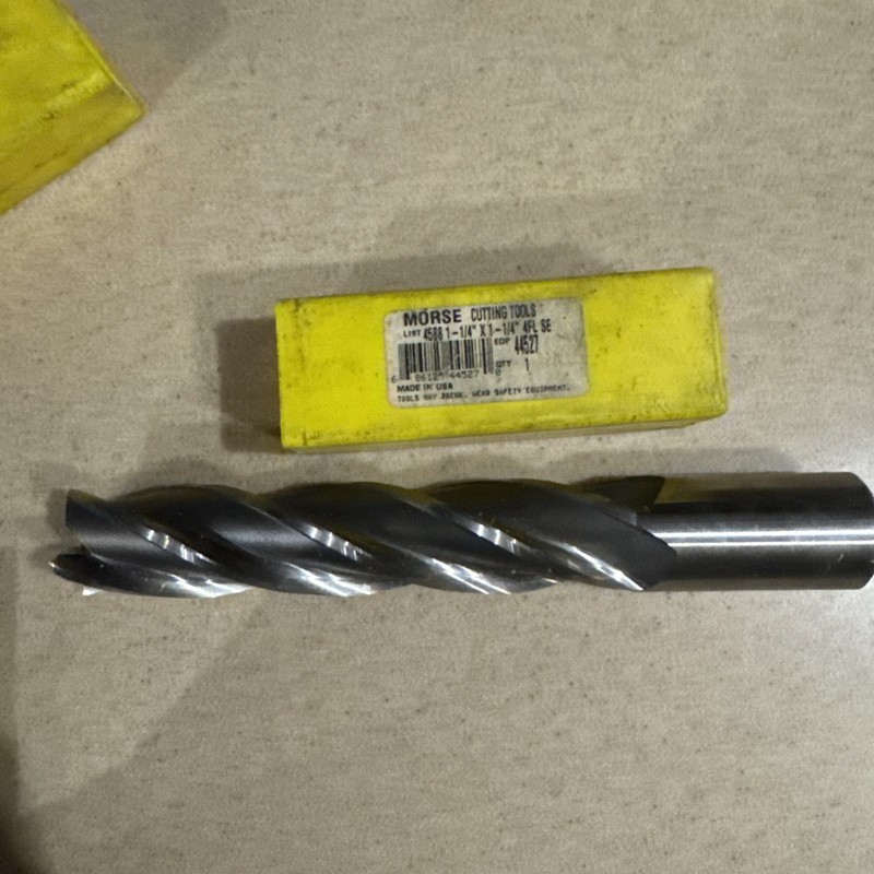 Morse Cutting Tool Bit #4588 1-1/4 x 1-1/4 4FL SE HSS New USA Made