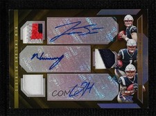 2019 Panini XR Triple Swatches Gold 8/10 Damien Harris Jarrett Stidham Auto uk2