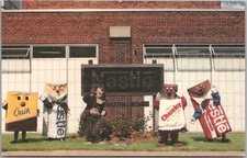 NESTLE FOODS CORP. Advertising Postcard "Fulton, New York Plant" Costumes c1970s
