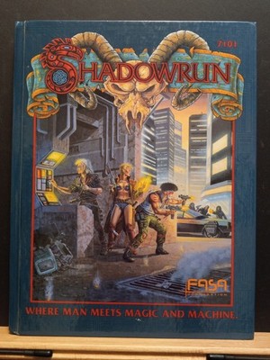 SHADOWRUN RPG Core book 7101 (1989 FASA) Corrected Second Printing **GOOD HC**