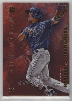 2021 Bowman Inception Red Foil 3/5 Heriberto Hernandez #69 1a39