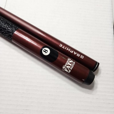 Minnesota Fats The Hustler MFH28 58'' 2pc Graphite Pool Cue Stick Burgundy 8-Ball