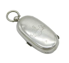 Sampson Mordan Victorian Sterling Silver Double Sovereign Case Antique 1899