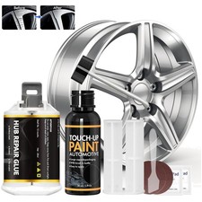 Felgen Reparaturset Alufelgen Lack Dellen Kratzer Repairkit silbergrau