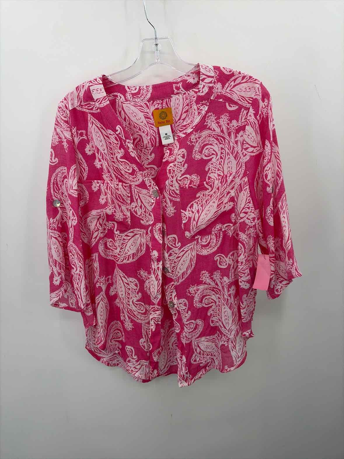 Pre-Owned Ruby Road Pink Size Medium Printed Long… - image 1