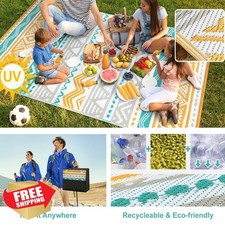 Lahome 8x10 Outdoor Rug Waterproof Plastic Straw Reversible Camping RV