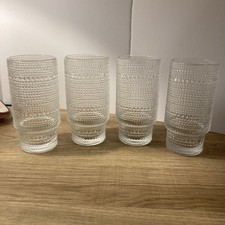 4 Hobnail Clear Glasses Beautiful