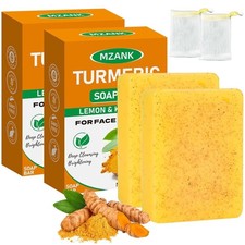 2 Turmeric Soap Skin Whitening Dark Spots lightening Acne Brightening Turmeric