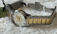 Gucci G-Timeless YA1265016 CAT diamond dial two tone s/steel 27mm ladies Watch