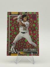2026 Topps #213 Colby Thomas Holiday Polka Dots Green / Pink