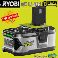 Genuine 18V 5.0Ah Lithium Battery For Ryobi P108 ONE+ Plus RB18L40 RB18L50 P104