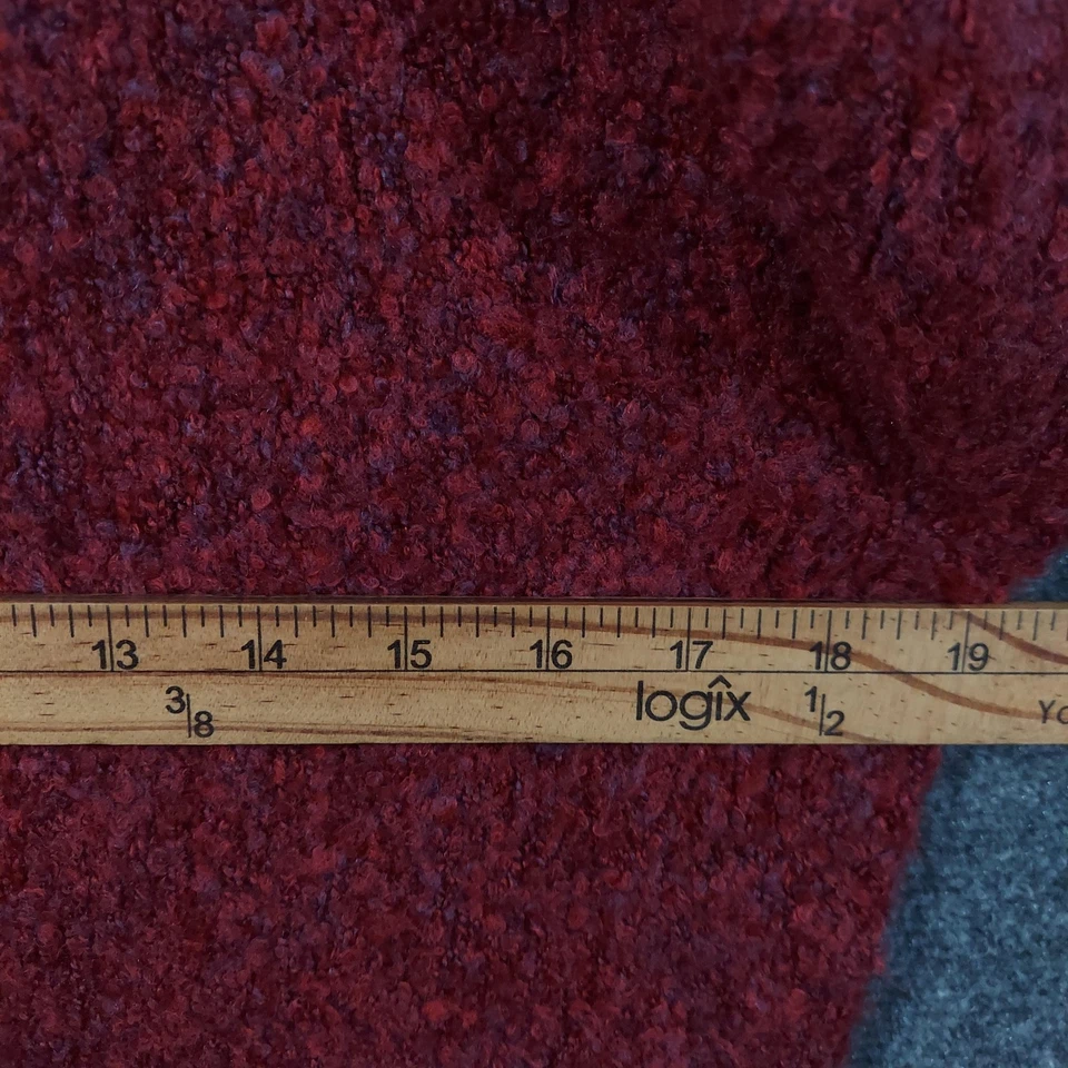 White House Black Market Sweater Womens Medium Boucle Cowl Neck Zip Wool Blend - Image 4 of 4